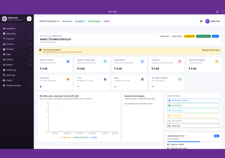 MAbiz BMS dashboard